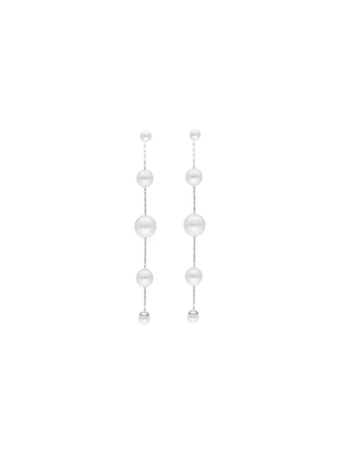 Best Majorica Long Dangle Earrings With Round Pearls