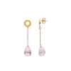 Shop Majorica Long Luar Earrings With Ruby Red Gradient Baroque Pearls