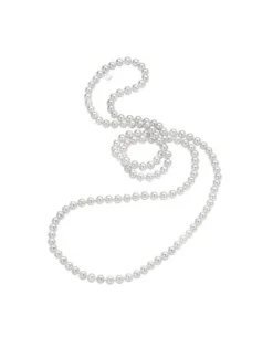 Discount Majorica Long Necklace Jour With 10Mm White Pearls 120Cm