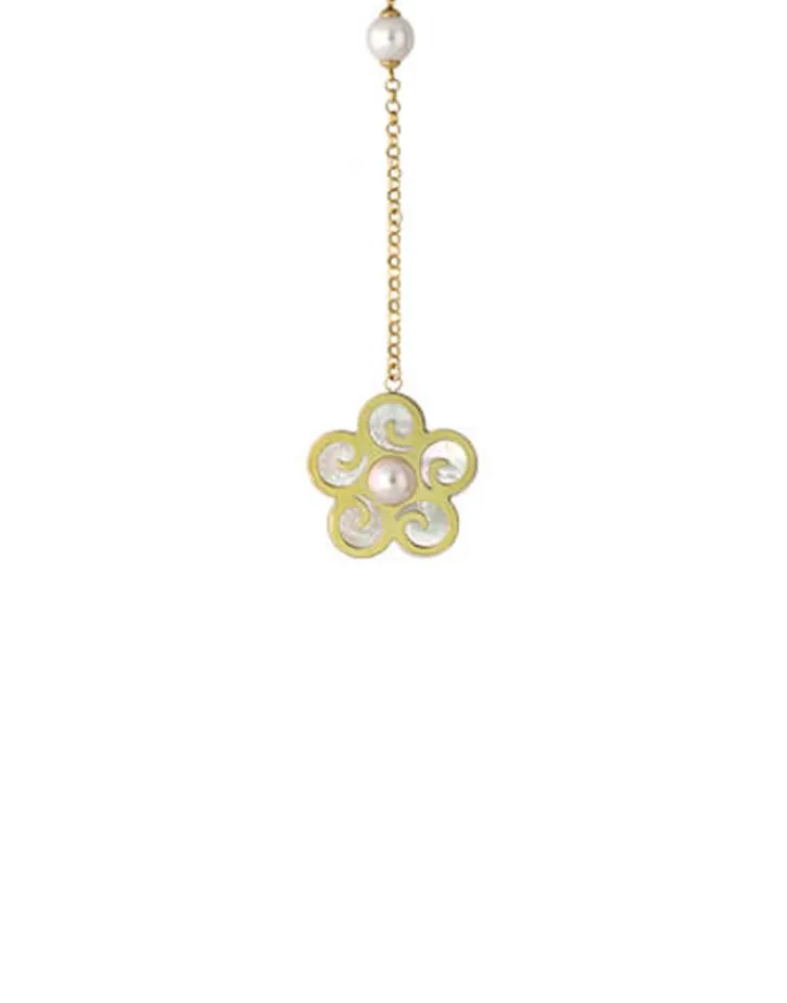 Clearance Majorica Long Roxana Necklace With Pearl Flower