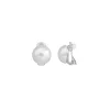 Shop Majorica Mabe 14Mm White Pearl Earrings In Silver