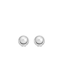Online Majorica Margot Silver Earrings With An Embedded Round Pearl