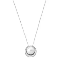 Shop Majorica Margot Silver Necklace With An Embedded Round Pearl
