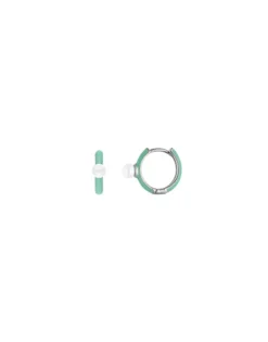 Sale Majorica Mini 4 Mm Color Pop Pearl Turquoise Hoop Earrings