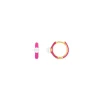 New Majorica Mini 4 Mm Color Pop Pearl Magenta Hoop Earrings
