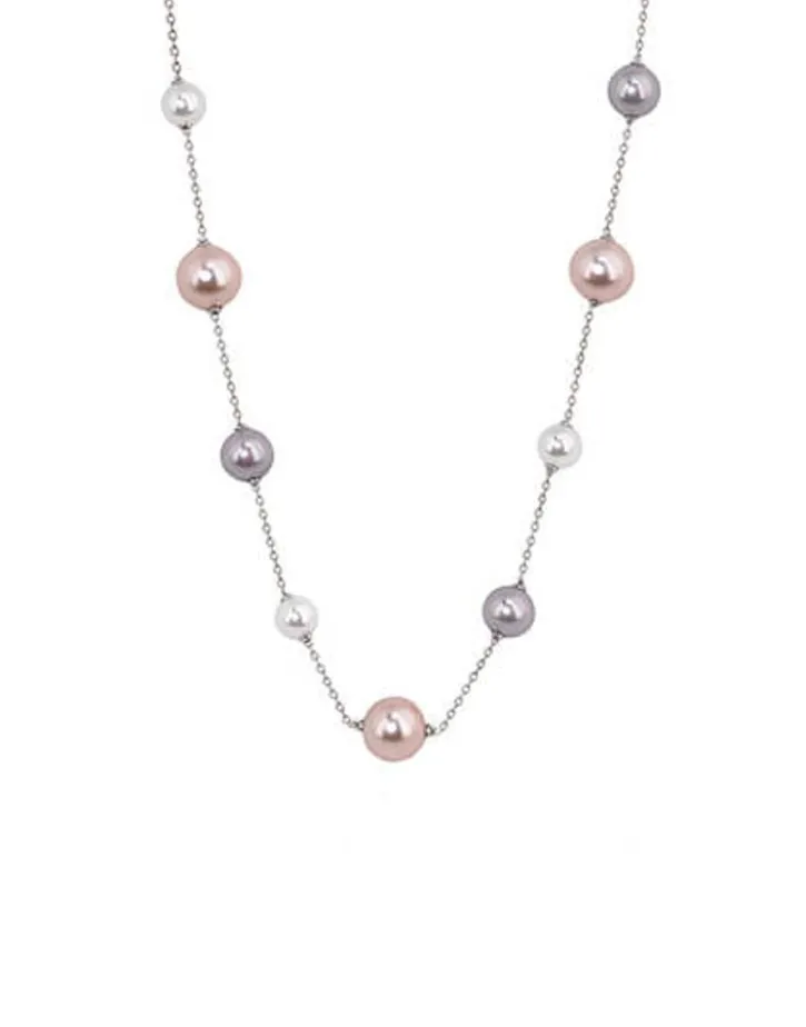 Outlet Majorica Necklace Ilusion White, Nuage And Pink Pearls