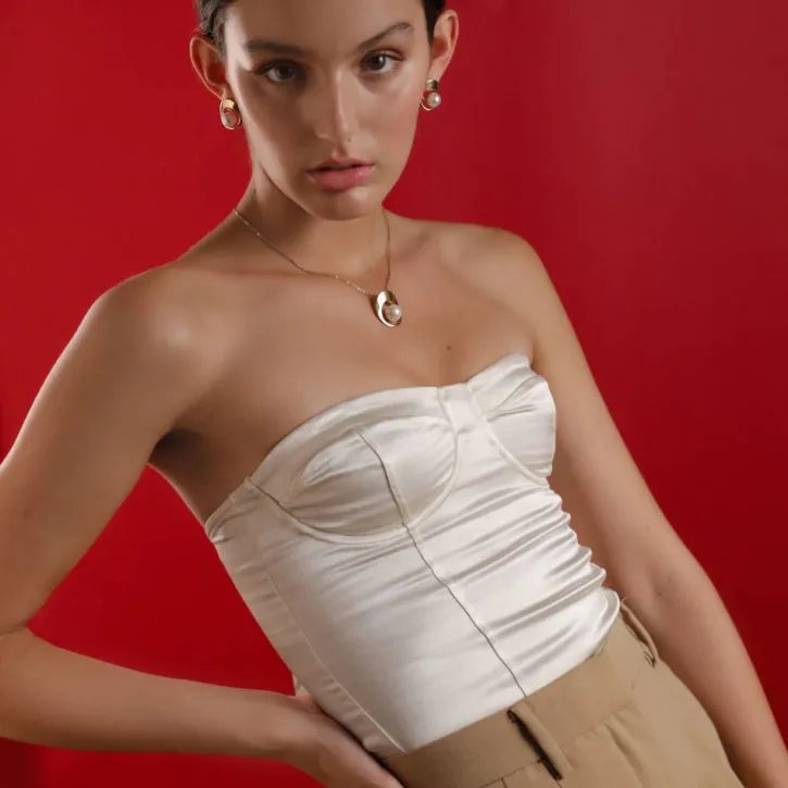 Online Majorica Petra Earrings In Gold Steel