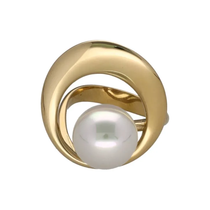 Discount Majorica Petra Ring With Pearl In Gold Steel