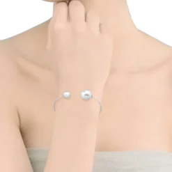 Clearance Majorica Rigid Bracelet Aura With White Pearl