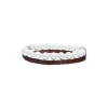 New Majorica Sailor Bracelet In Steel, Brown Leather And White Pearl 21Cm