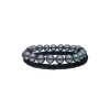 Clearance Majorica Sailor Bracelet In Steel, Leather And Grey Pearl 22Cm