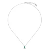Discount Majorica Selene Silver Necklace With Pearl And Emerald Green Zirconia