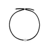Outlet Majorica Sifnos Adjustable Unisex Elastic Necklace Black