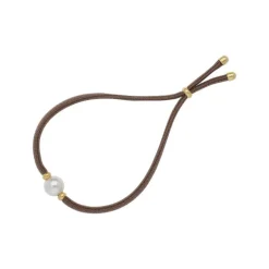 Hot Majorica Sifnos Adjustable Unisex Elastic Bracelet Taupe