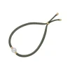 Outlet Majorica Sifnos Adjustable Unisex Elastic Bracelet Olive Green