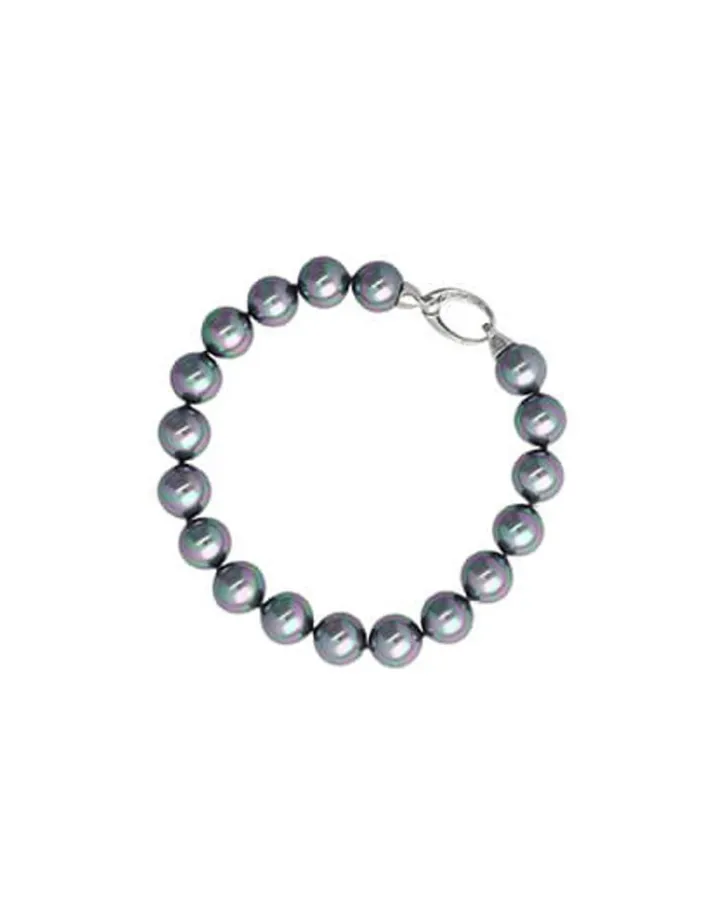 Hot Majorica Silver Bracelet With 10Mm Gray Pearls Lyra