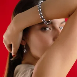 Hot Majorica Silver Bracelet With 10Mm Gray Pearls Lyra
