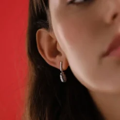 Hot Majorica Silver Earrings Agora With Barroque Gray Pearl