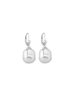 Online Majorica Silver Earrings Agora With 12Mm Barroque White Pearl