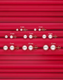 Shop Majorica Silver Earrings Lyra With 6Mm Tahiti Pearl