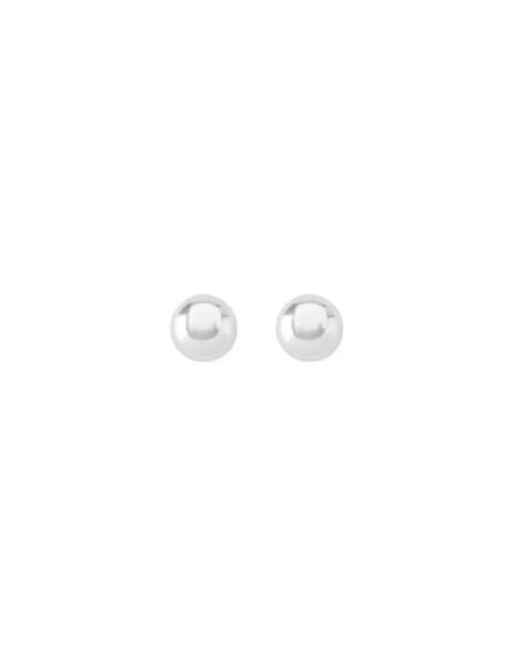 Discount Majorica Silver Earrings Nuada With 10Mm White Pearl Flattened Round
