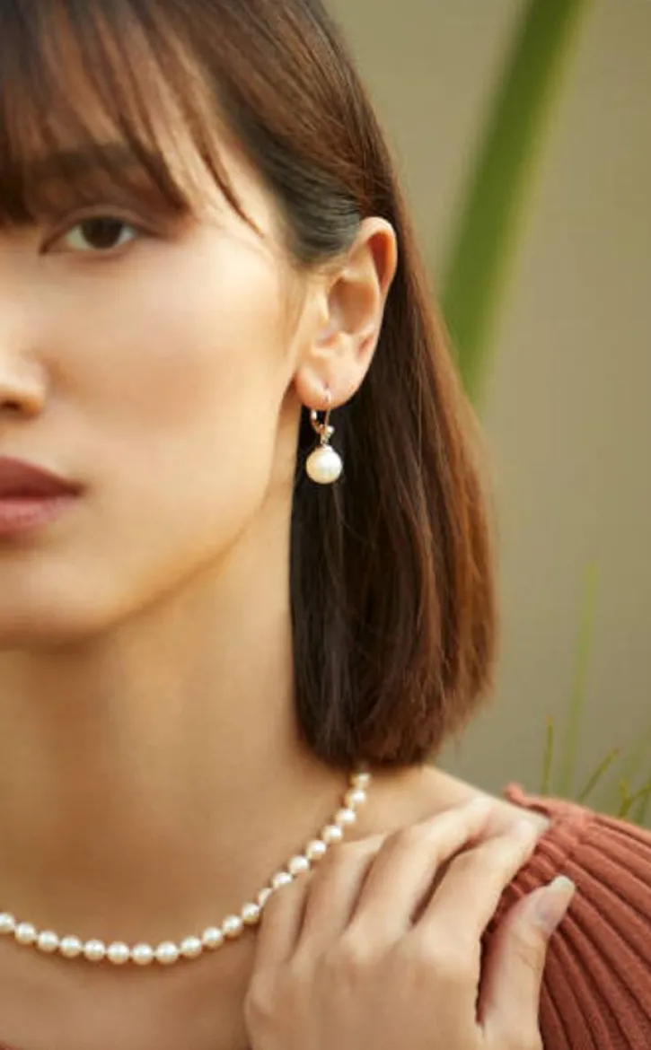 Store Majorica Silver Earrings Nuada With 10Mm White Pearl French Clasp