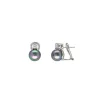 Store Majorica Silver Earrings Selene 10Mm Gray Pearl And Zircons