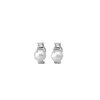 Shop Majorica Silver Earrings Selene With 9Mm White Pearl And Zircons
