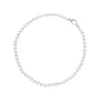 Cheap Majorica Silver Necklace Lyra 45Cm With White Pearls 6Mm