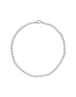 Fashion Majorica Silver Necklace Lyra 7Mm 45Cm