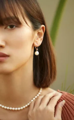 Hot Majorica Silver Necklace Lyra 7Mm 50Cm