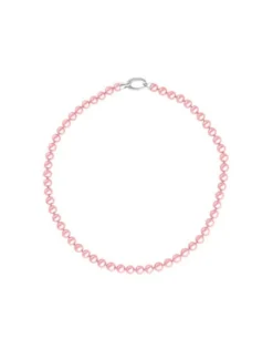 Cheap Majorica Silver Necklace Lyra 6Mm Pink Pearl 40Cm