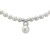 Store Majorica Silver Pearl Necklace Lilit With Zircons 8Mm 43Cm