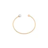 Hot Majorica Small Gold Plated Bracelet Aura With White Pearl