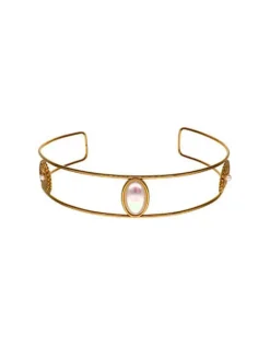 Hot Majorica Symi Gold-Plated Choker With White Pearls