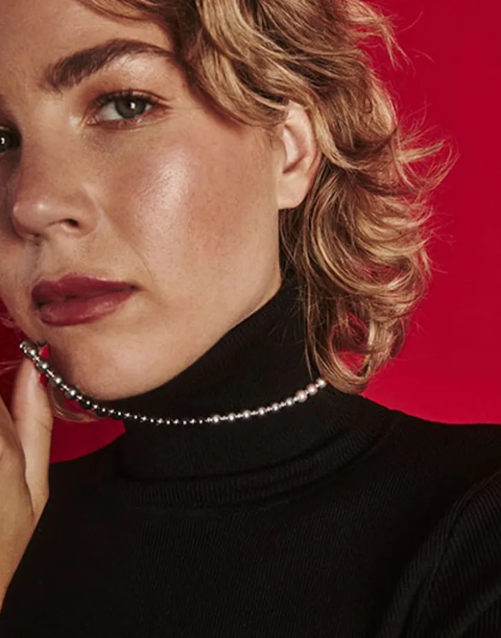 Shop Majorica Unisex Nyx Necklace With Degrade Effect Pearls