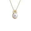 Shop Majorica Vega 90S Gold Necklace With Large Round Pearl