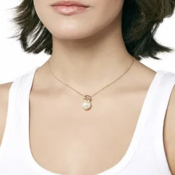 Shop Majorica Vega 90S Gold Necklace With Large Round Pearl