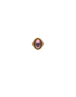 Shop Majorica Zale Hallmark Ring With Oval Pearl In Aubergine