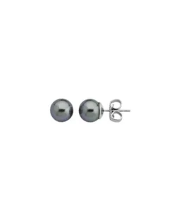Cheap Majorica Earrings Lyra Silver With 10Mm Gray Pearl