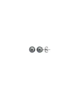New Majorica Silver Earrings Lyra With 6Mm Gray Pearl